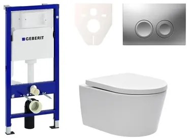 Fali WC szett Geberit előtétfalas szereléshez + SAT Brevis WC SIKOGES6W3