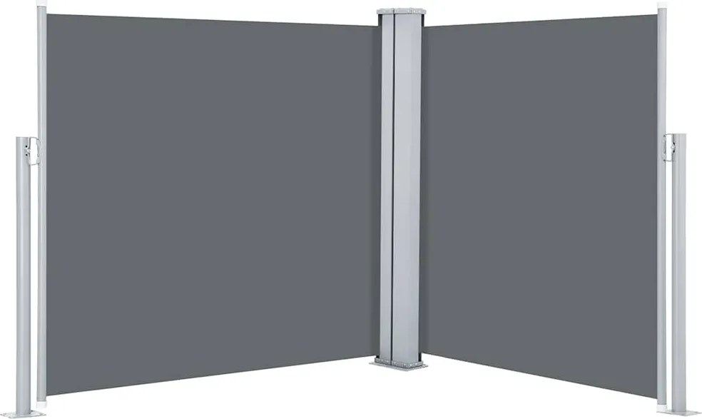 vidaXL antracitszürke behúzható oldalsó napellenző 100 x 600 cm