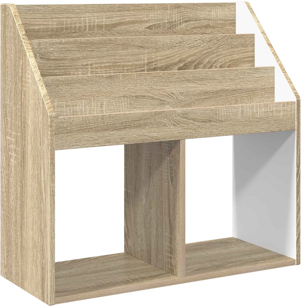 vidaXL Gyerek Könyvespolc Sonoma tölgy 72,5 x 29,5 x 69 cm Faanyag