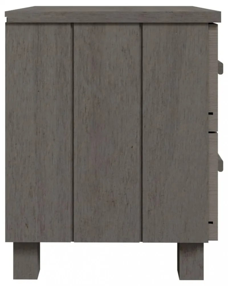 HAMAR 2 db világosszürke tömör fa éjjeliszekrény 40x35x44,5 cm