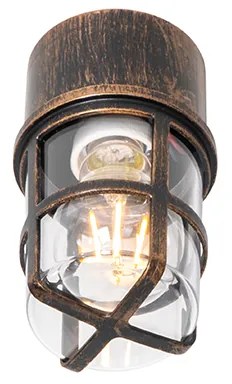 Mennyezeti és fali lámpa antik arany IP54 - Kiki