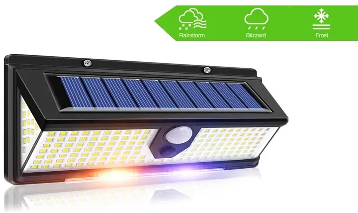 Zaparkorun Napelemes kerti világítás mozgásérzékelővel - 190 LED