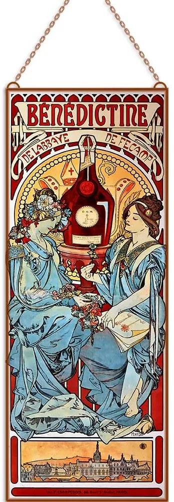 Alphonse Mucha - Benedictine üvegkép, falikép