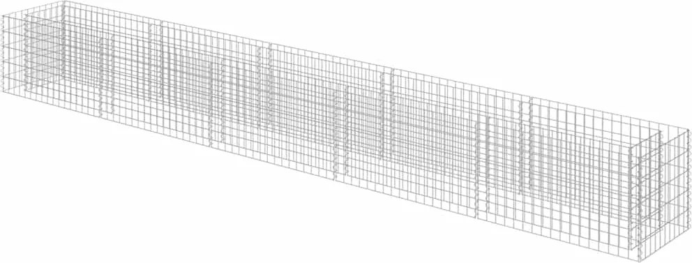 vidaXL horganyzott acél gabion magaságyás 450 x 50 x 50 cm