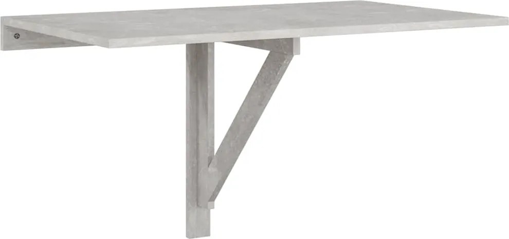 vidaXL betonszürke szerelt fa összecsukható fali asztal 100x60x56 cm