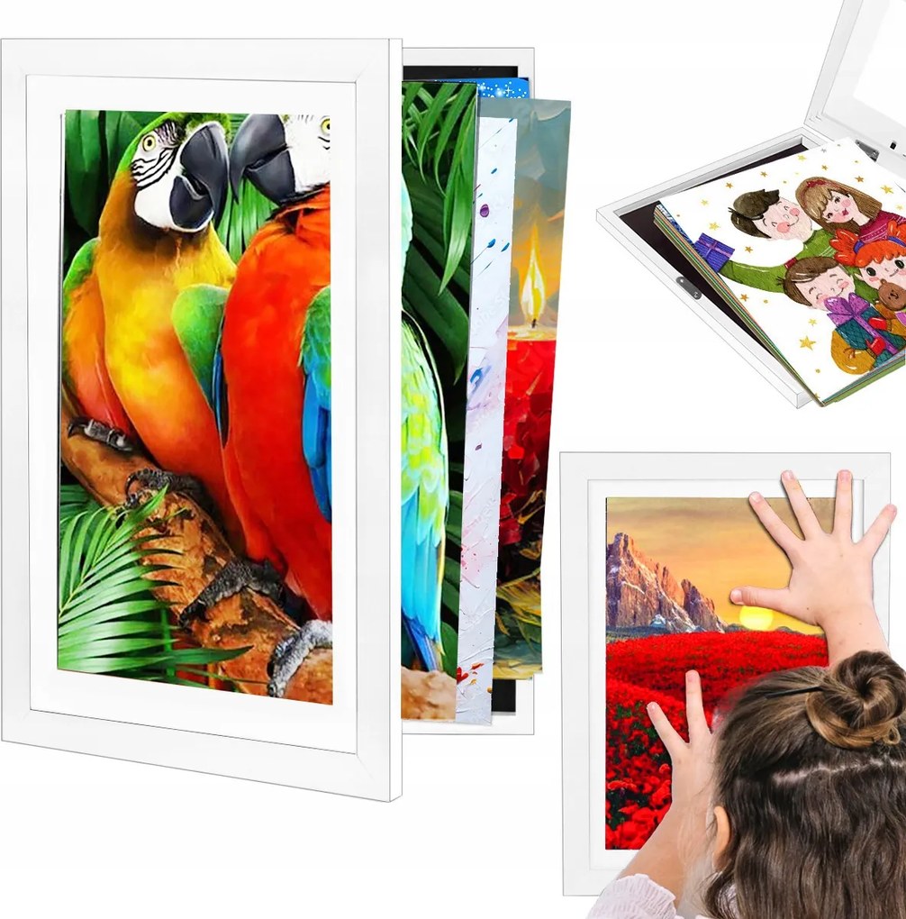 Művészi Nyitható Képkeret Rajzok Képek Ajándékok Fehér A4