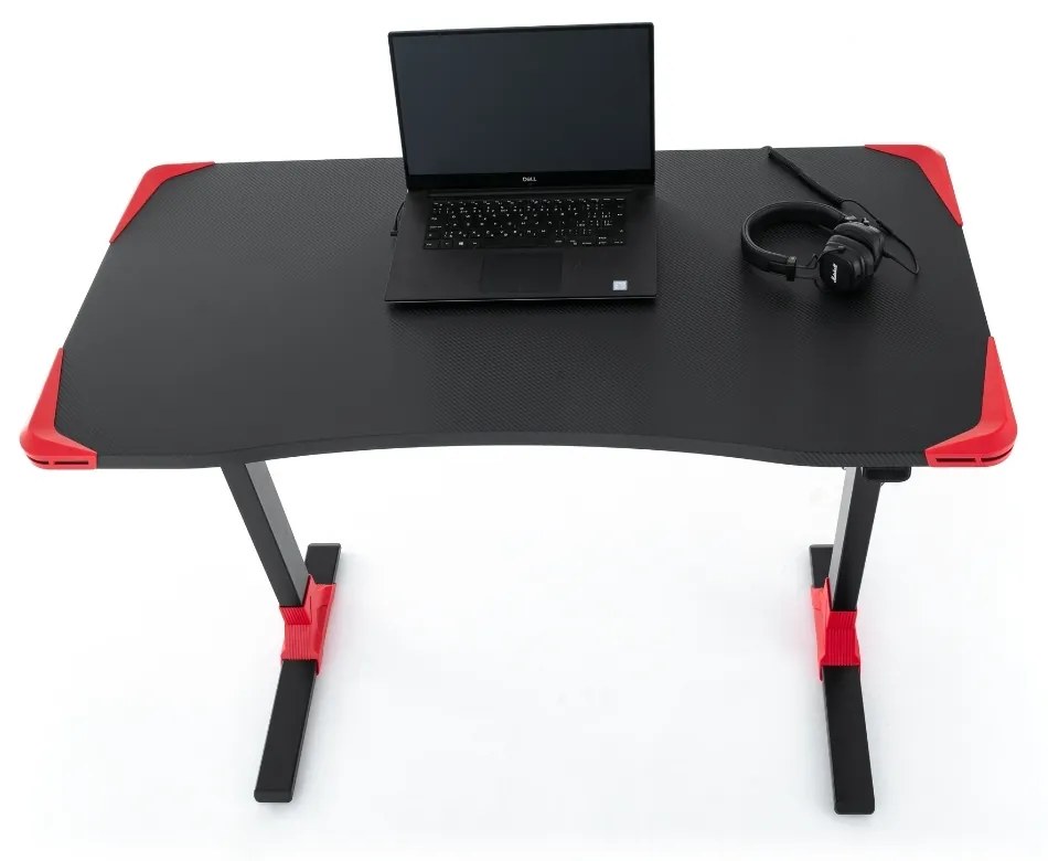 OfficeTech Game állítható magasságú asztal, 120 x 60 cm, fekete