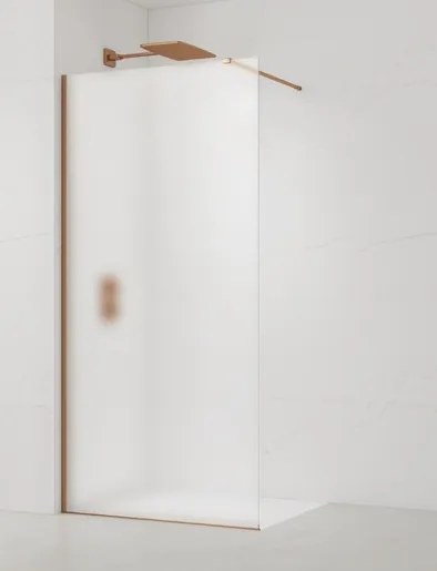 SAT Walk-in zuhanyparaván 90 cm szálcsiszolt rose gold SATBWI90MSPRRG