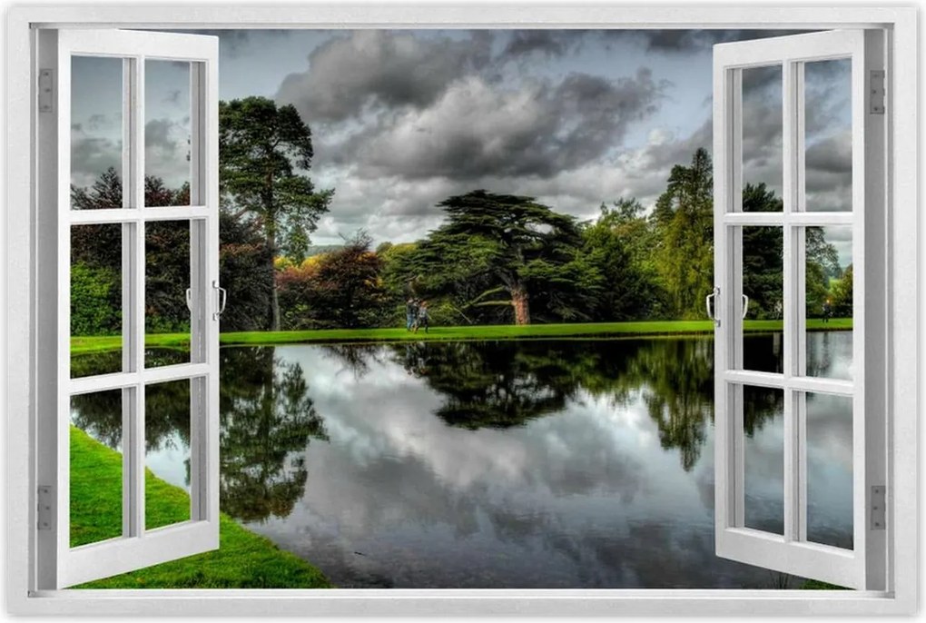 Poszterek 60x40 Víztükörben tükröződő égbolt