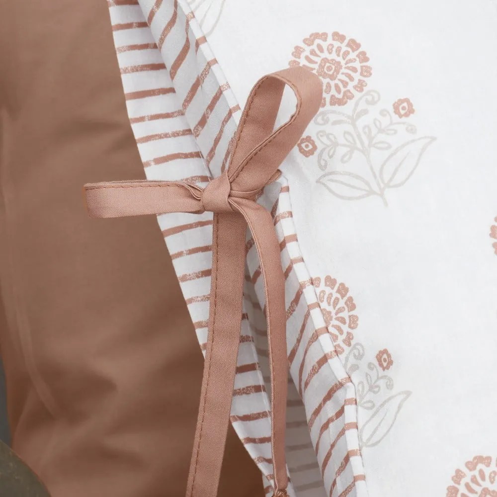 Fehér kétszemélyes ágyneműhuzat 200x200 cm Woodblock Floral – Pineapple Elephant