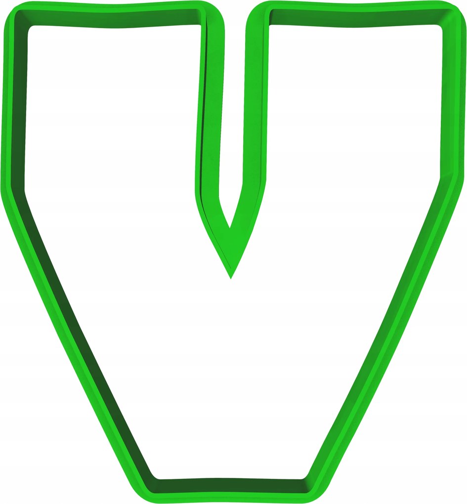 Oktató Keksz- És Mézeskalács lyukasztó V betű 8cm