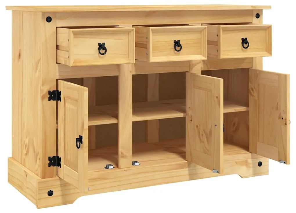 tömör mexikói fenyőfa Corona&quot; tálalószekrény 112 x 44 x 78 cm&quot;