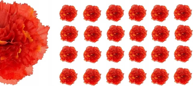 24x Virág Mesterséges Szegfű Termék nád kompozíció Mesterséges szegfű