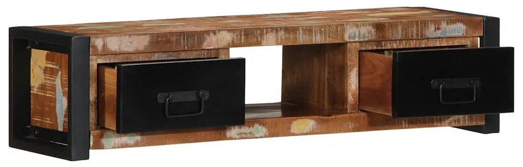 TV szekrény 100x30x25 cm tömörfa, újrahasznosított fa