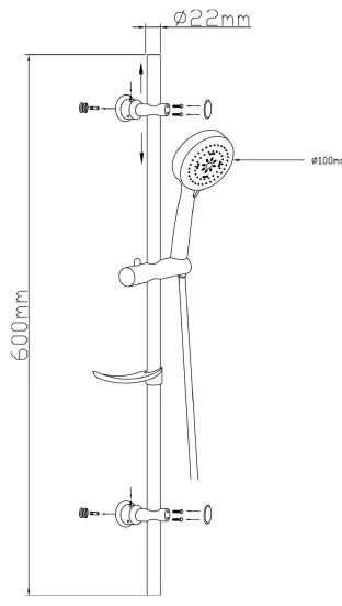 Aqualine - Zuhany készlet SUNRA fényezett króm