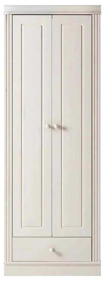 Fehér borovi fenyő ruhásszekrény 65x180 cm Anita – Støraa