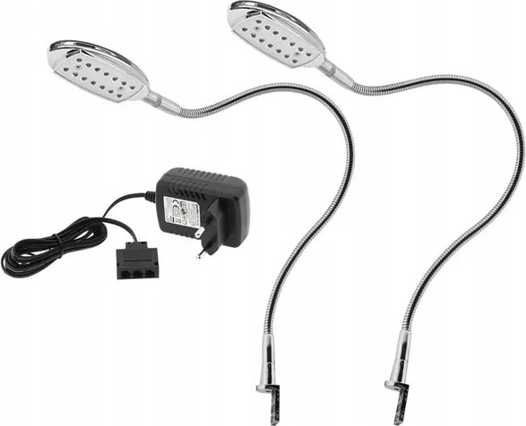 2x LED-es fali lámpa hálószoba ágyhoz Beta Króm