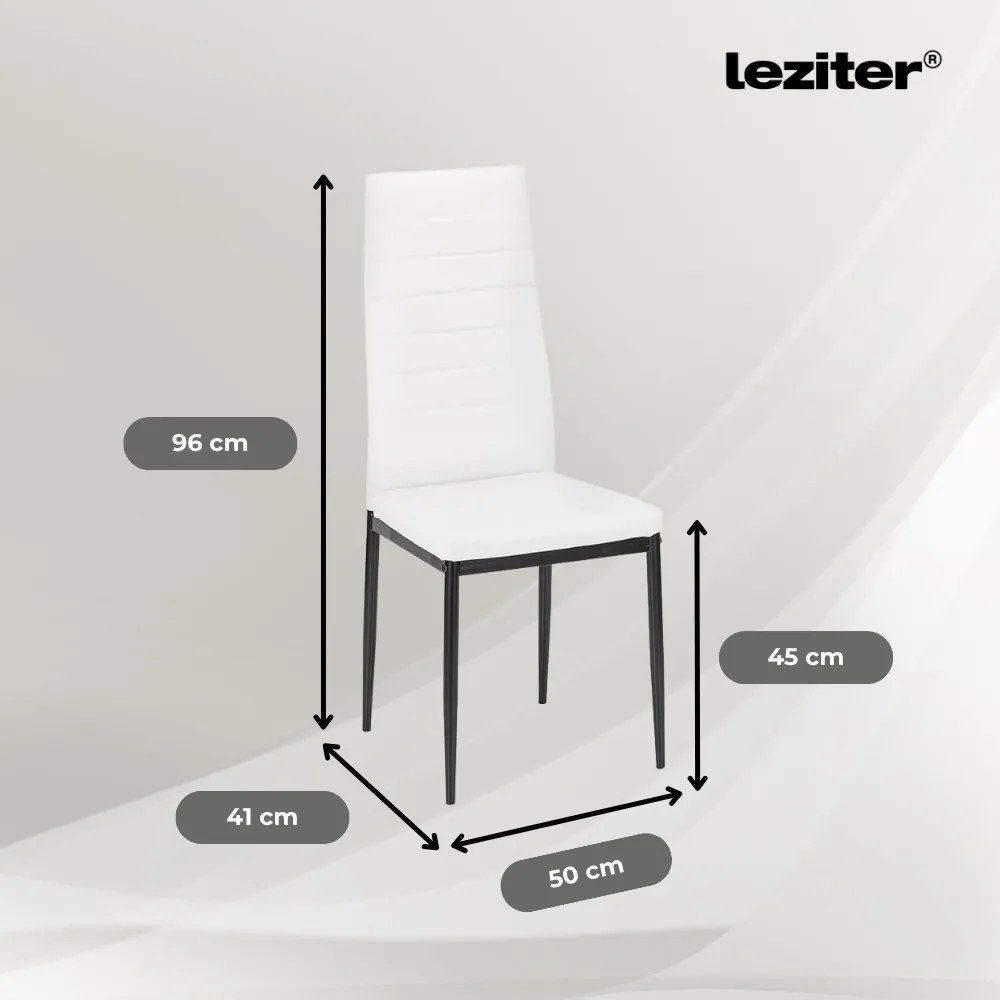 Mabel 4+1 étkező garnitúra fehér-fekete