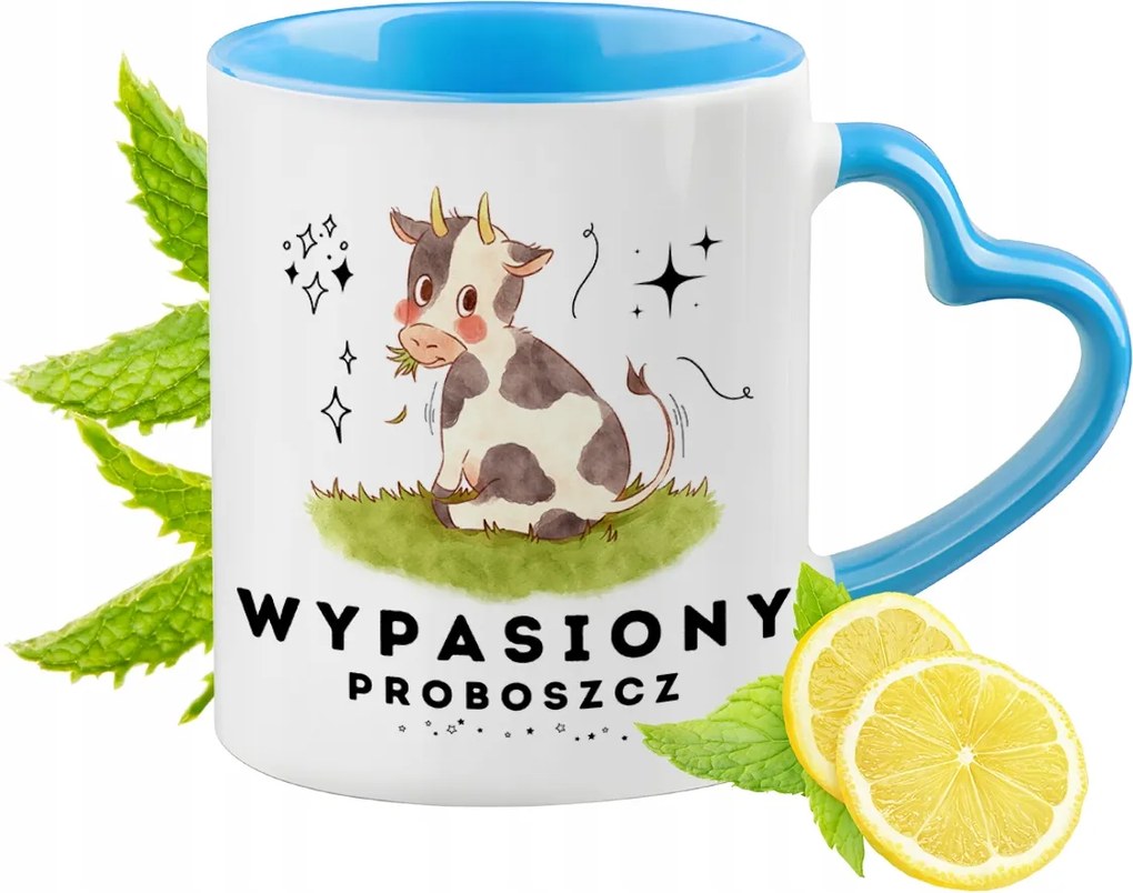 A plébánosnak Kék bögre szív alakú füllel ajándékba