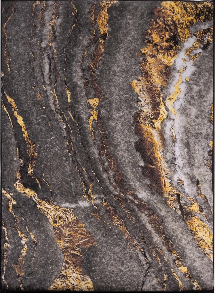 Szőnyeg 120x170 CM Szürke Arany Hálószoba Nappali Csúszásgátló Szoba Bcf