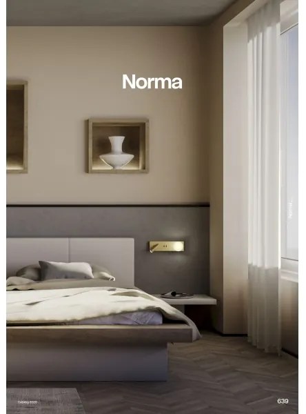 Redo 01-4661 - LED fali lámpatest NORMA LED/5W/230V + LED/3W CRI 90 USB arany