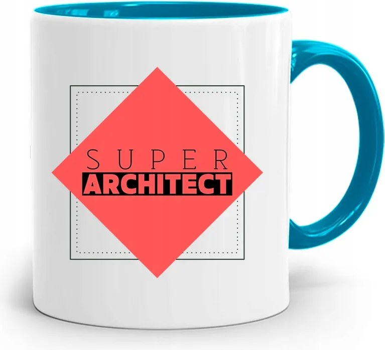 Kék Építész Bögre Szuper Építész nyomott mintával