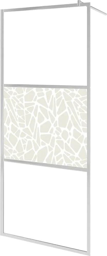 vidaXL zuhanyfal kőmintás ESG üveggel 115 x 195 cm
