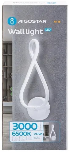 Aigostar - LED fali lámpa LED/20W/230V 6500K fehér