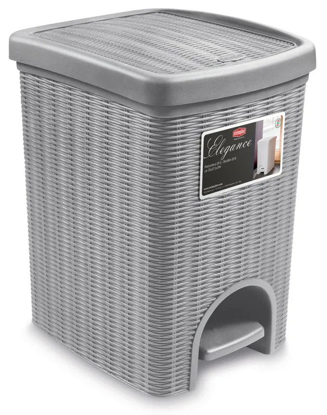 STEFANPLAST Hulladékgyűjtő 20 L, 31x27,5x39cm, szürke