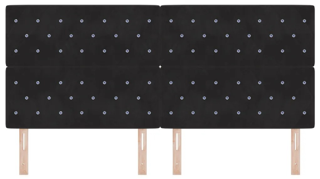 LED Fejvég Fekete 100 cm Velúr