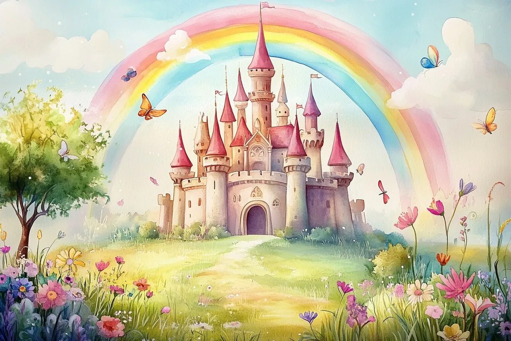 Fotótapéta Flizelina Gyerekek Kastély Palota Királyság Mese 312x219 ragasztó