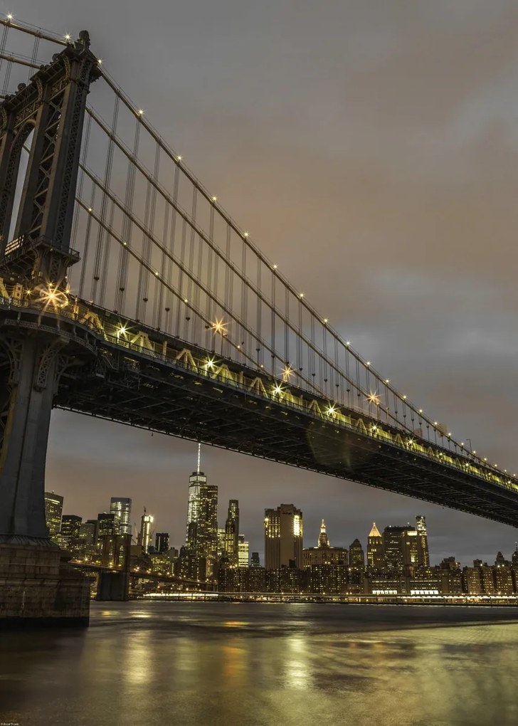 Poszter 50x70cm Manhattan híd és New York panoráma, Assaf Frank