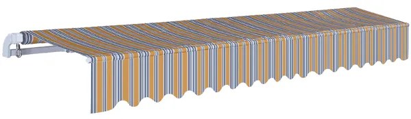 PRAKTIKER NAPELLENZŐ 3,95X2,5 M, SÁRGA-SZÜRKE CSÍKOS, POLYESTER (280GR/M2)
