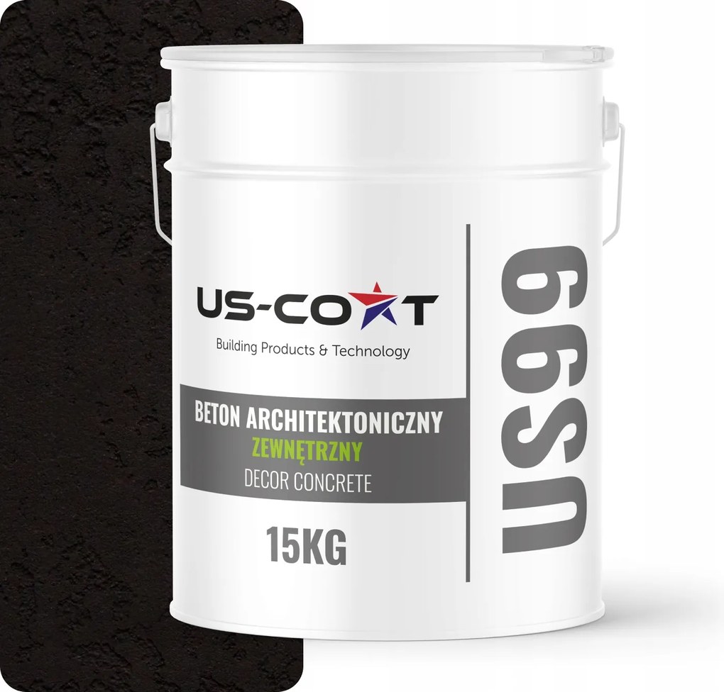 Építészeti Beton Kültéri Fekete RAL9005 10m2 15kg Fali Vakolat