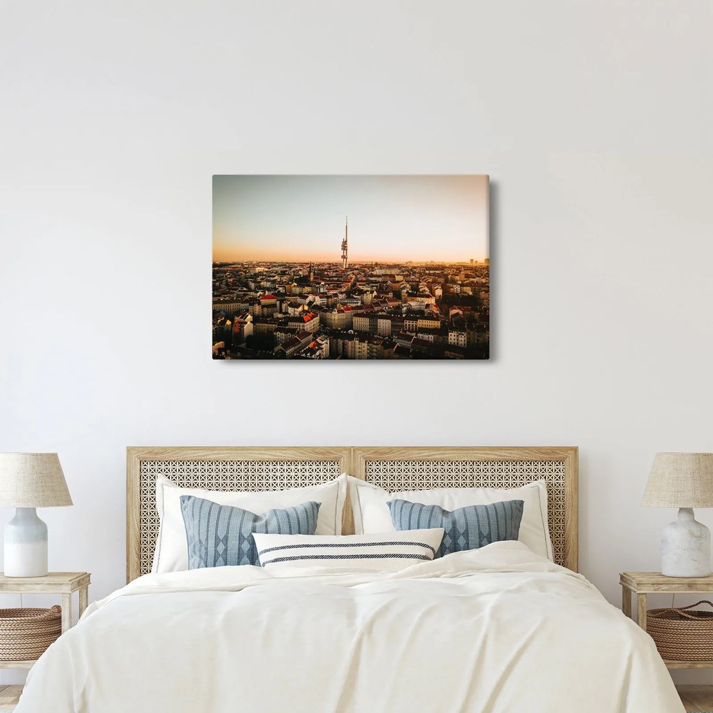Naplemente Zizkov felett (90x60 cm)