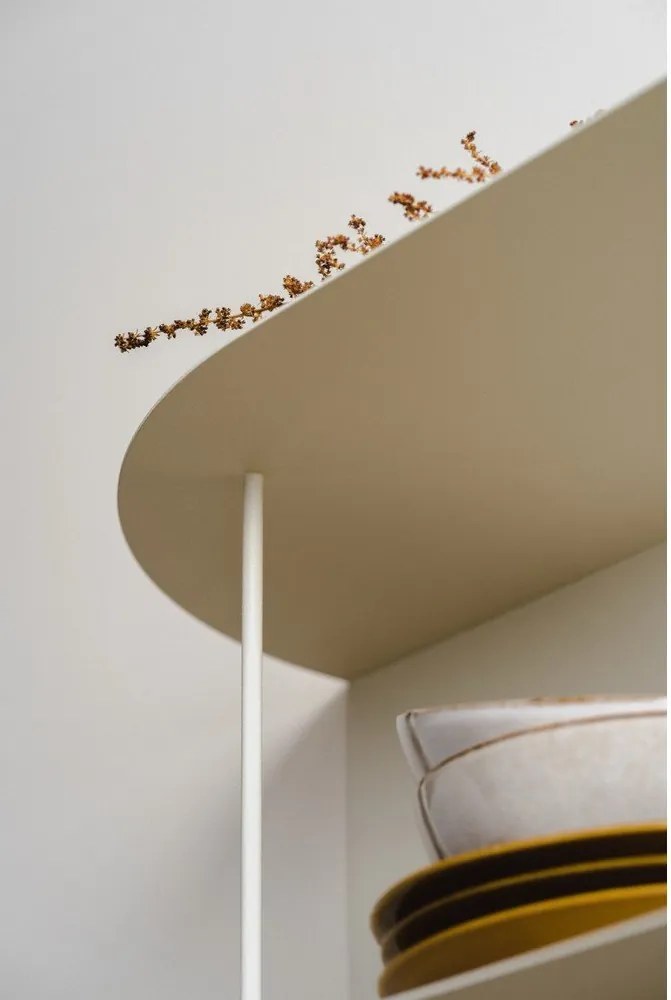 Sötétkék többszintes fém fali polc 80 cm Lina – noo.ma