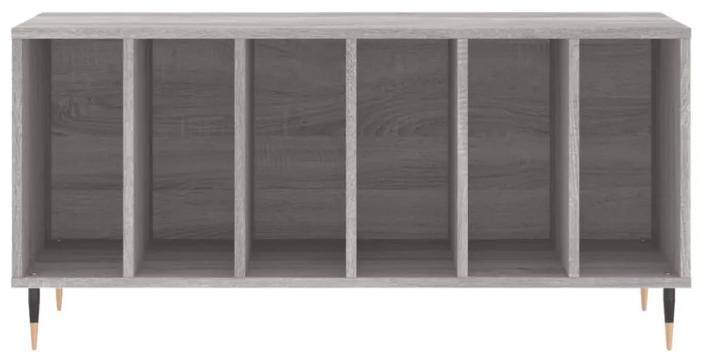 szürke sonoma színű szerelt fa hanglemezszekrény 100x38x48 cm