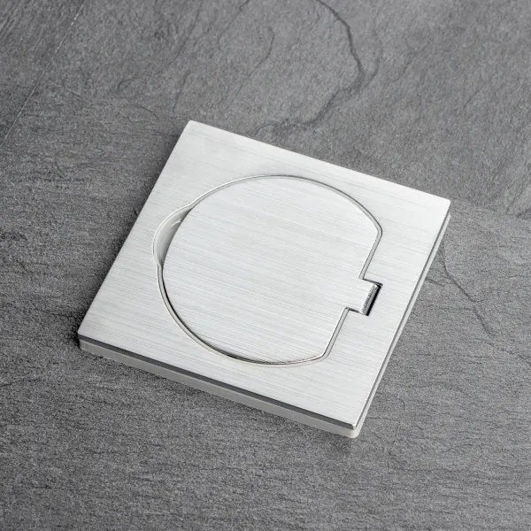 Brilagi - Kültéri beépített padló aljzat IP55 matt króm négyzet