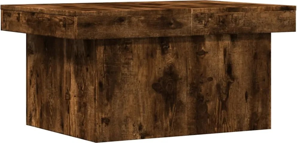 vidaXL füstös tölgy színű szerelt fa dohányzóasztal 80 x 55 x 40 cm