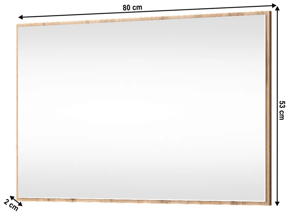 MORATIZ 80 tükör, wotan tölgy