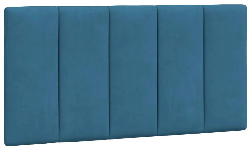 kék bársony ágykeret LED-világítással 100 x 200 cm
