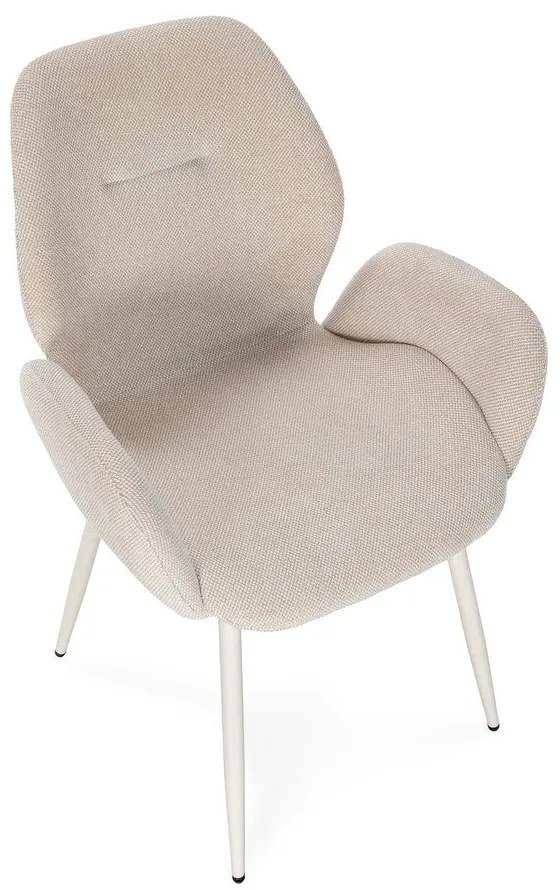 Bézs kárpitozott étkezőfotel szett 2 db-os Ansu – Marckeric