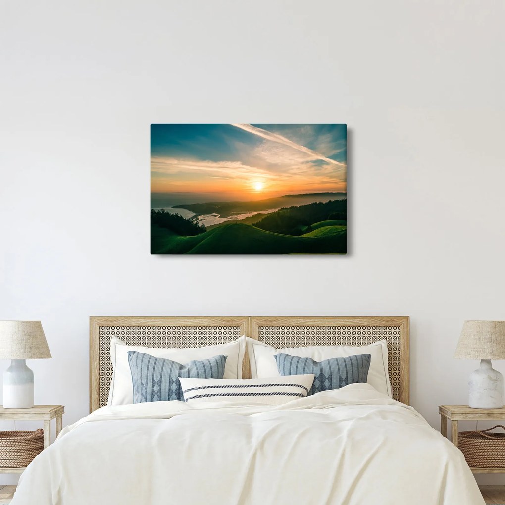 Vászonkép - Napkelte a tenger felett (90x60 cm)