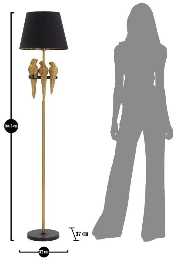 Állólámpa papagájok ø 37x164,5cm
