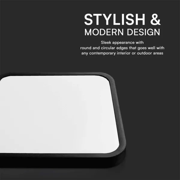 LED Fürdőszobai mennyezeti lámpa LED/24W/230V 3000K IP44 29,5x29,5 cm fekete