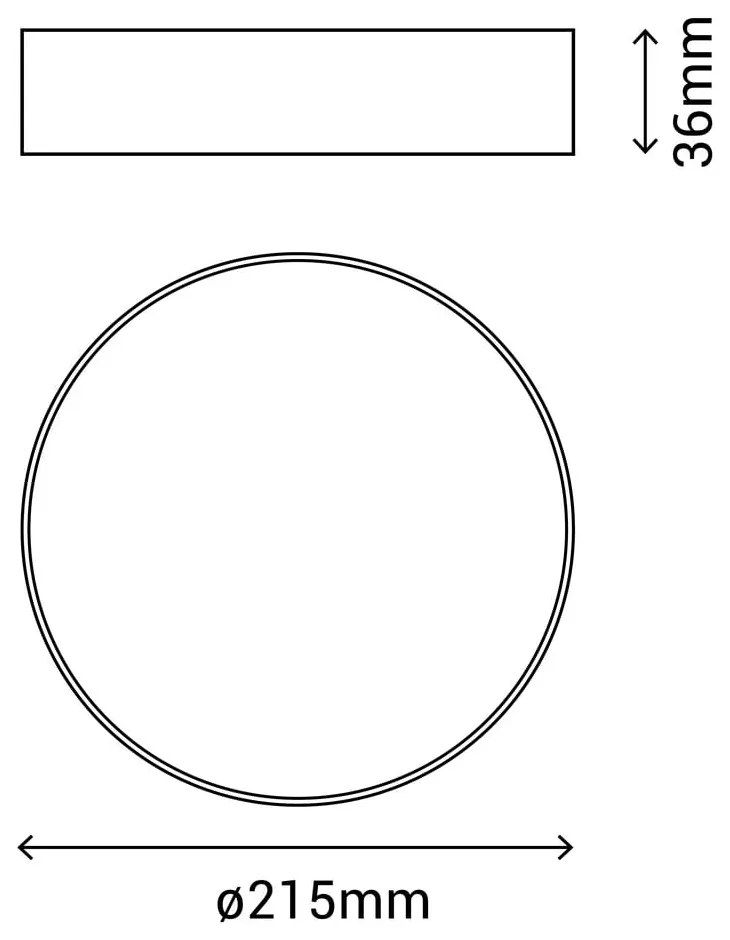 Linha fehér mennyezeti lámpa, ø 21,5 cm - SULION