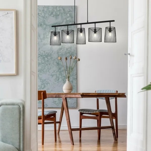 Brilo 4076-055 - Csillár zsinóron RETRO 5xE14/40W/230V