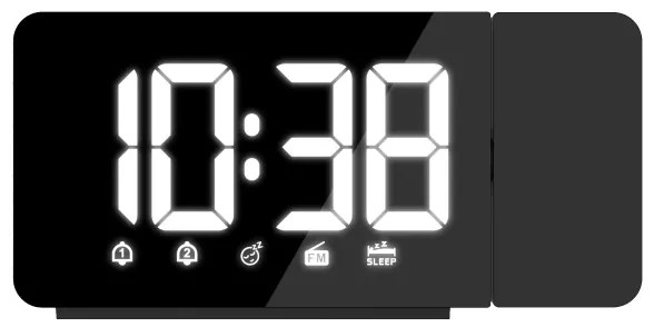 Solight CA04 - Rádiós ébresztőóra LED kijelzővel és projektorral 1xCR2032/5V