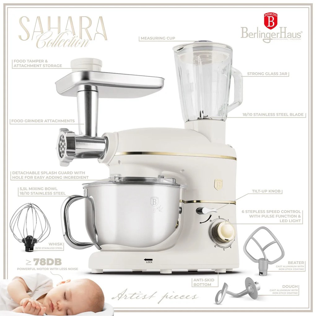 Berlinger Haus multifunkcionális konyhai robotgép 1500 W Sahara Collection
