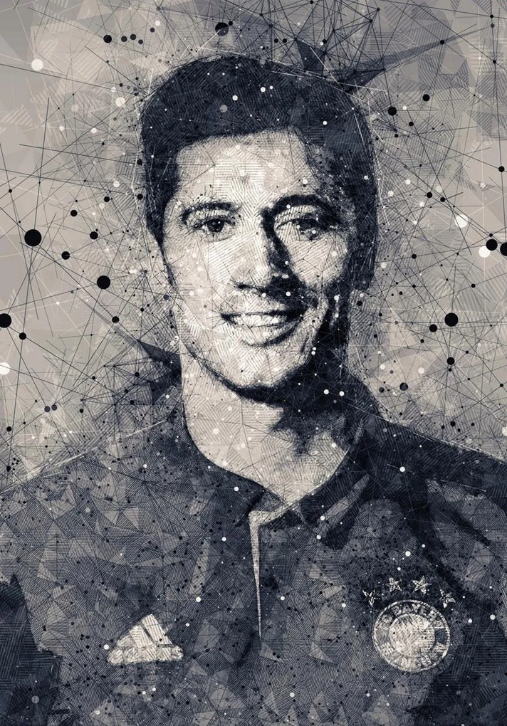 Poszter, Robert Lewandowski, #9 , Bal, RL9, Lengyel